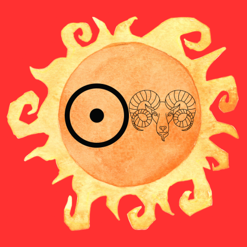 Sun in Aries candle